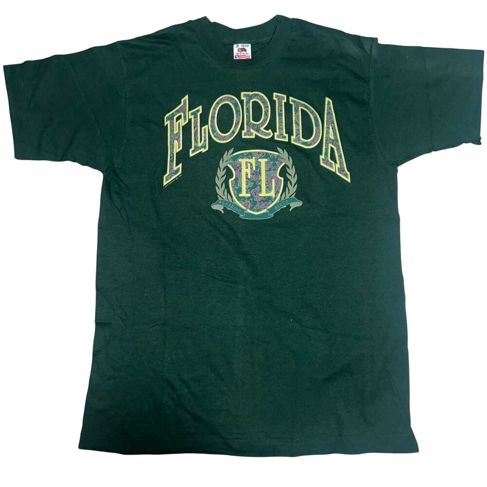 Vintage 90s Florida The Sun Shine State single stitch graphic T-shirt size Med